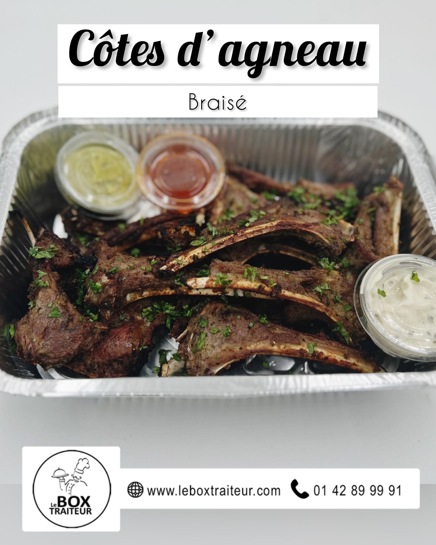 Côtes d'agneau braisé 1kg