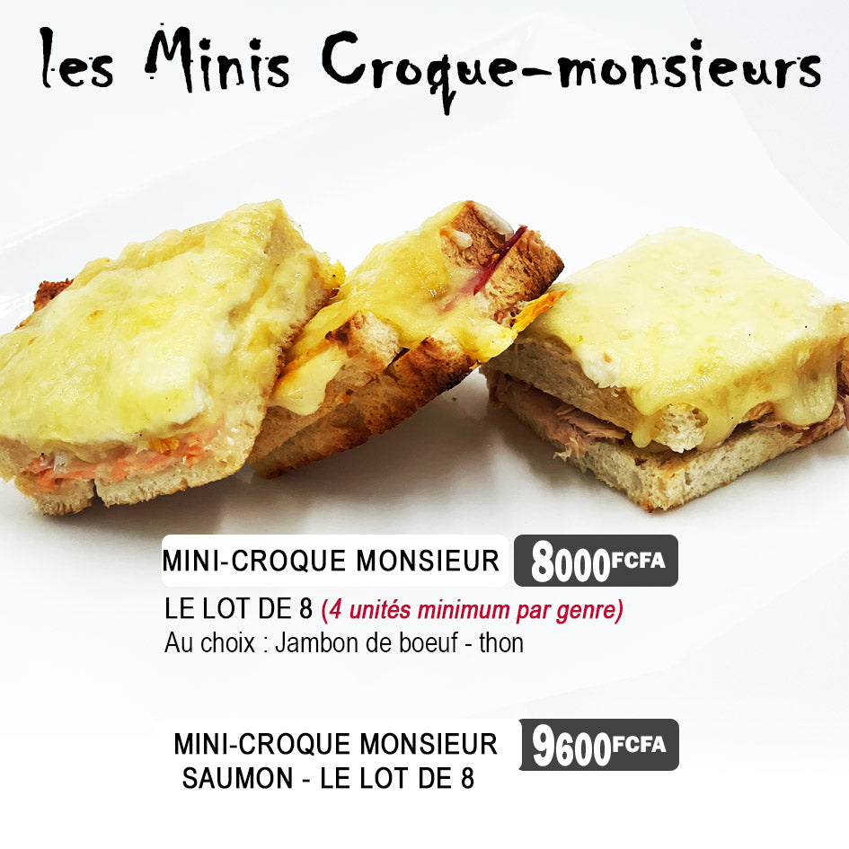 Mini croque monsieur - lot de 8
