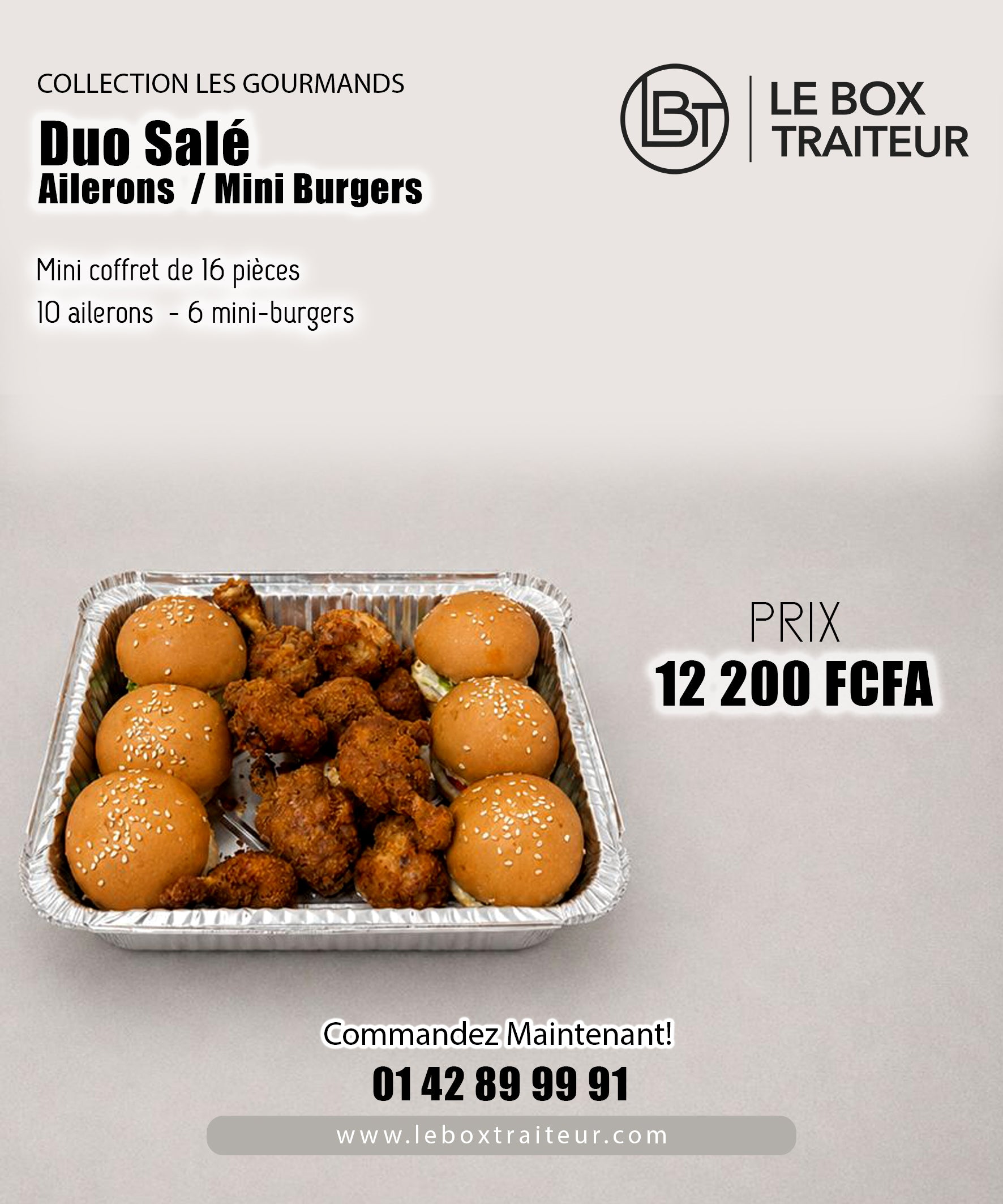 Duo Salé : Mini Burger / Ailerons
