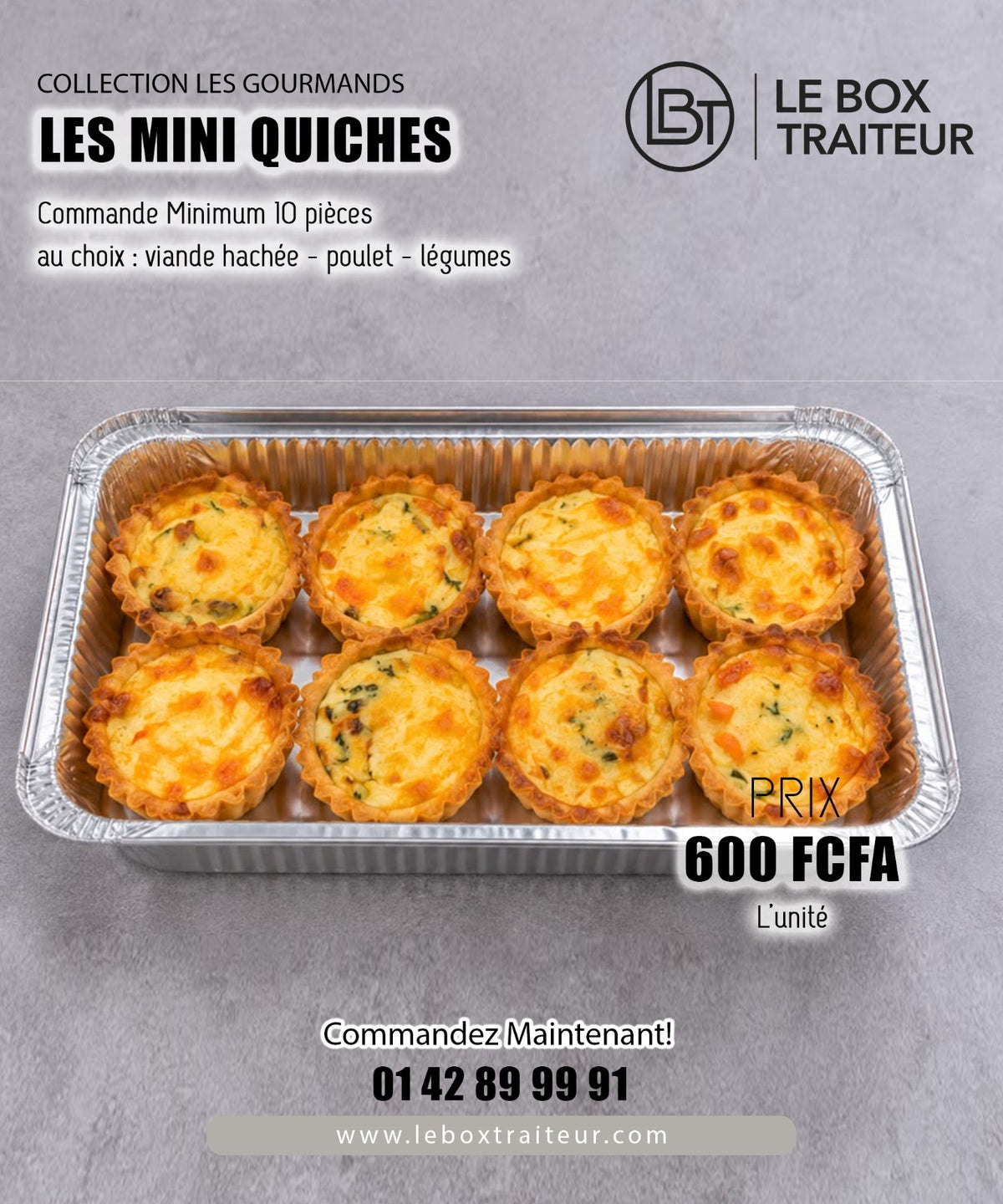 Mini quiches  - lot de 10