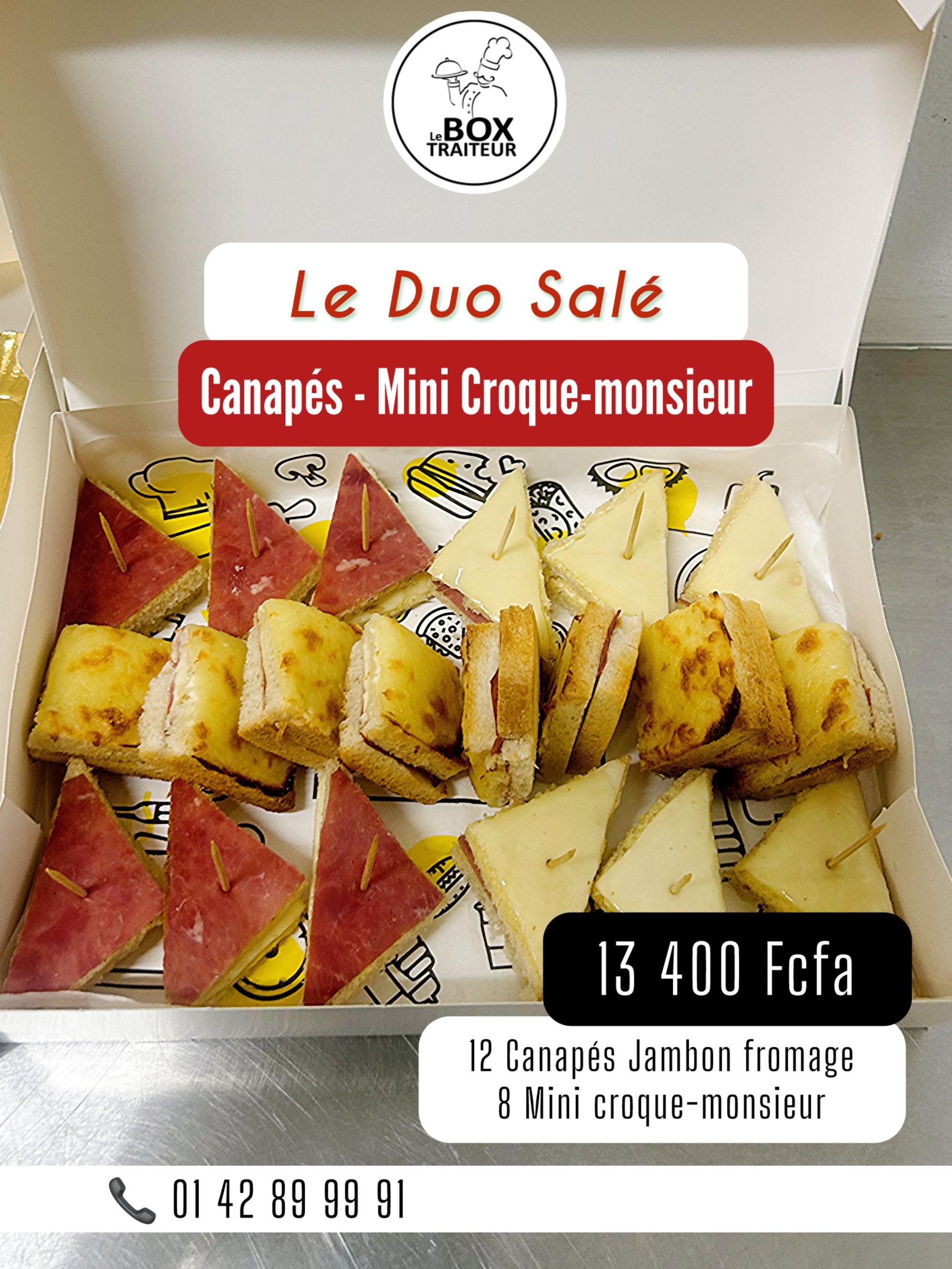 Duo salé / Canapés - Mini Croque-monsieur