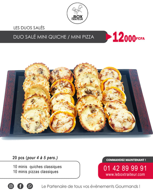 Duo salé Quiche pizzas - 20 pcs