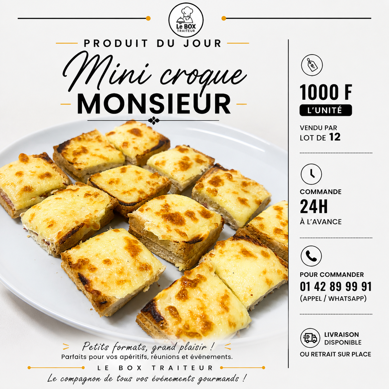 Mini Croque Monsieur - lot de 8
