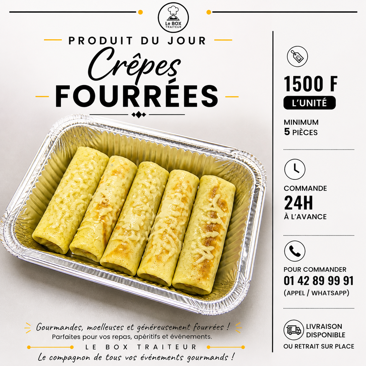 Crêpes fourrées ( lot de 5)