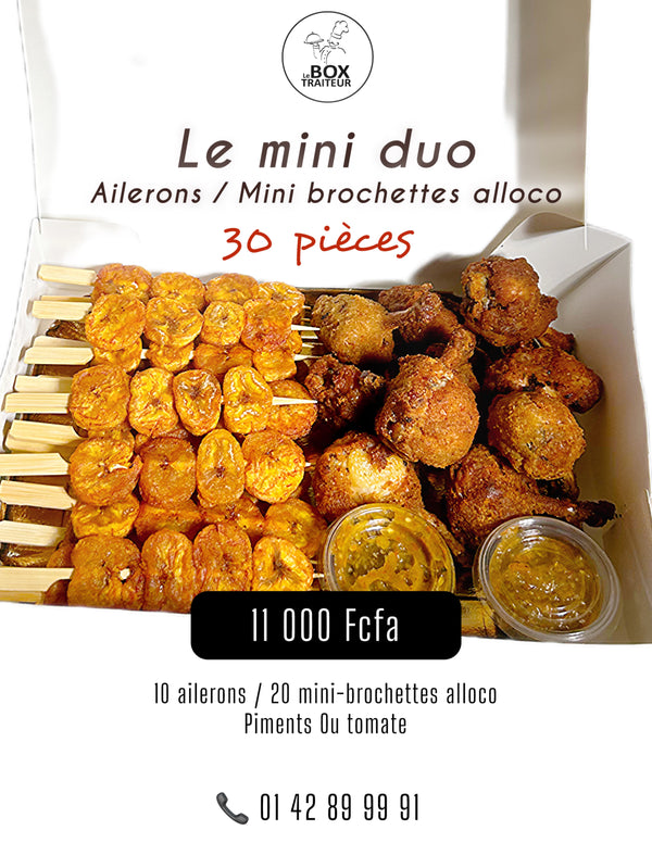 Le Mini duo Ailerons / Brochettes alloco