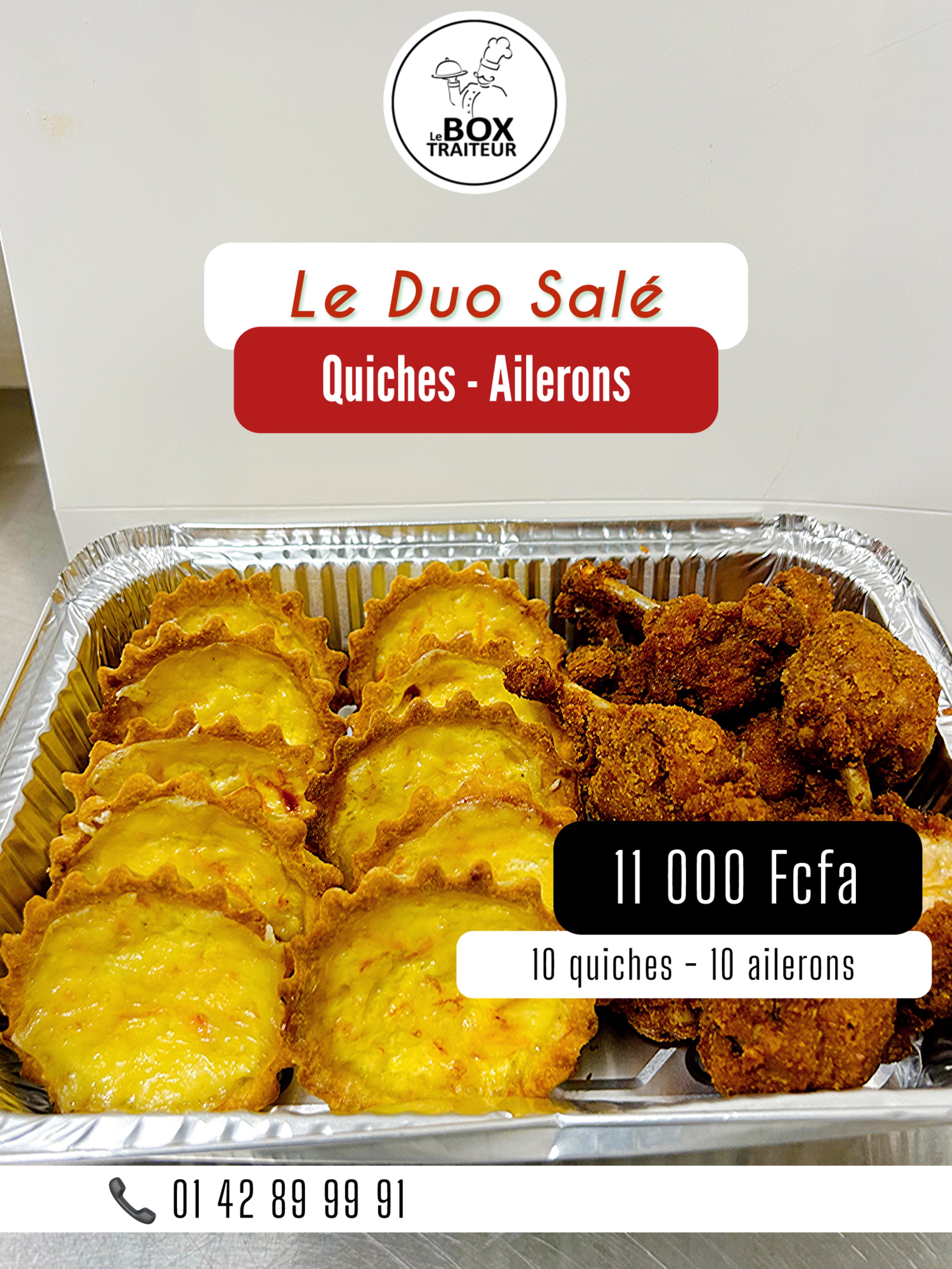 Duo Salé : Quiches/Ailerons