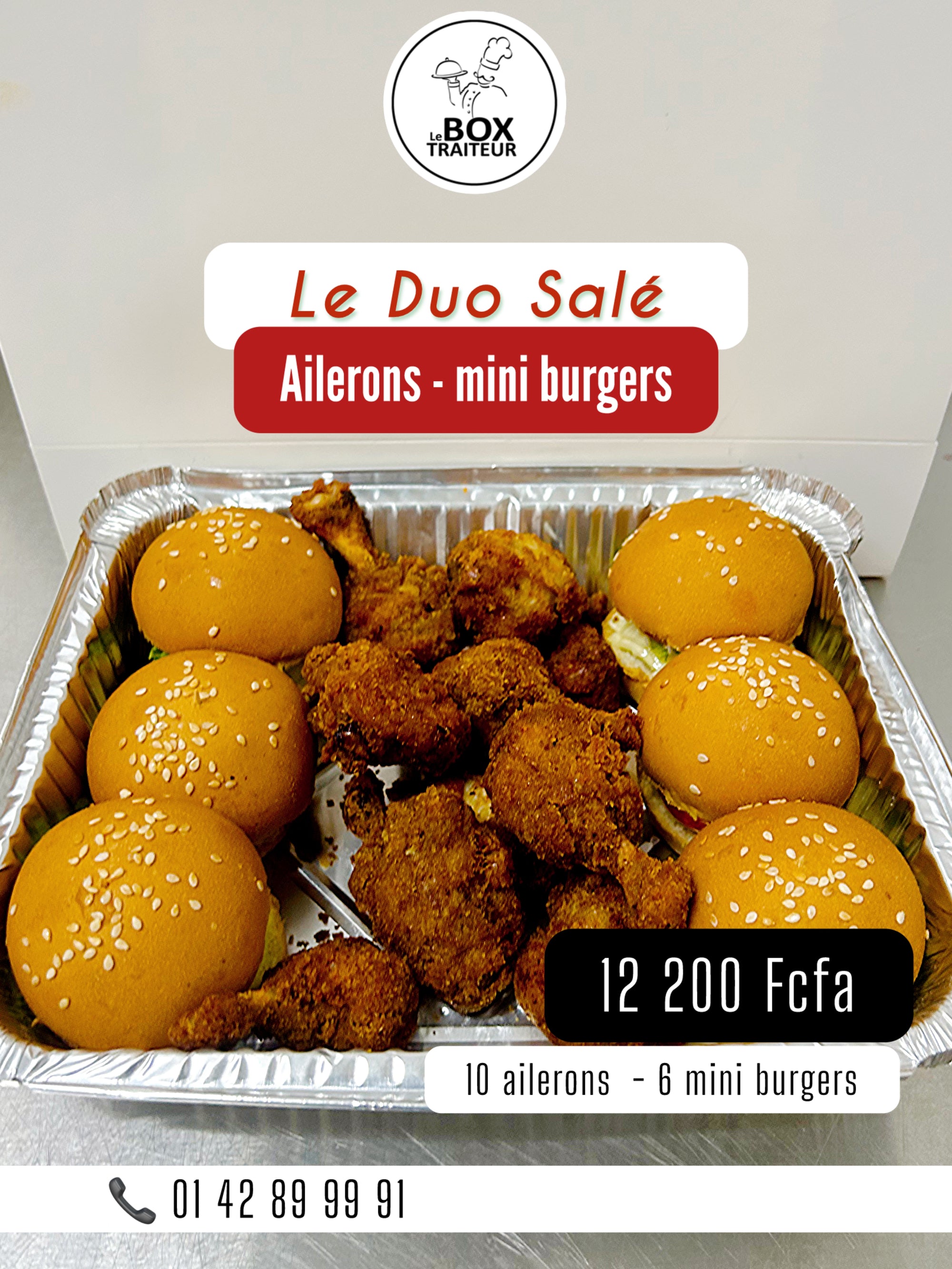 Duo Salé : Mini Burger / Ailerons
