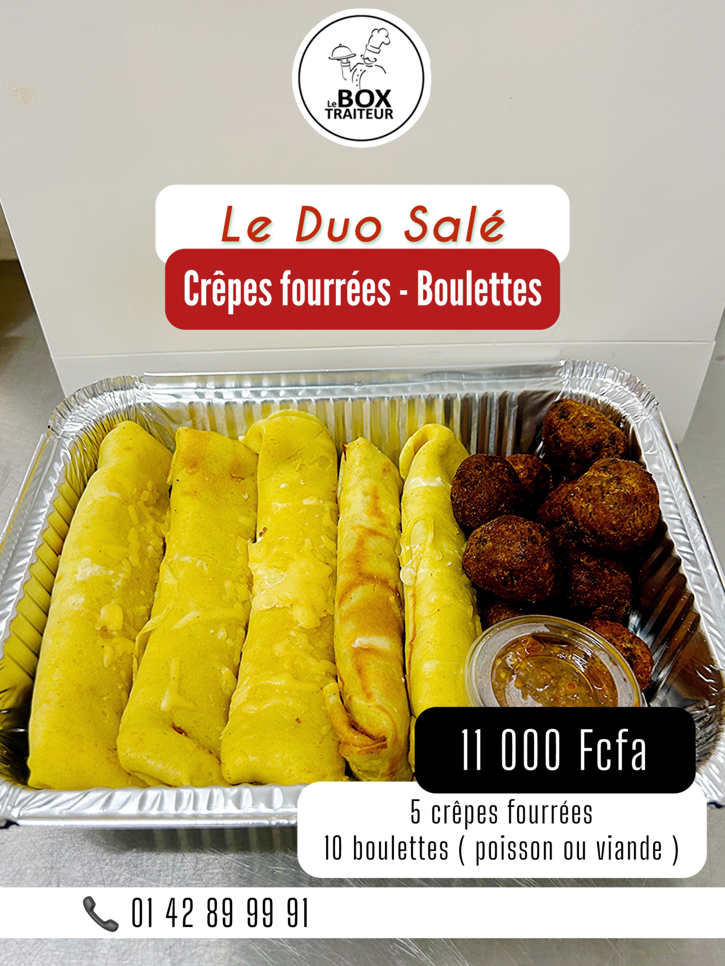 Duo Salé : Crêpes Fourrées / Boulettes