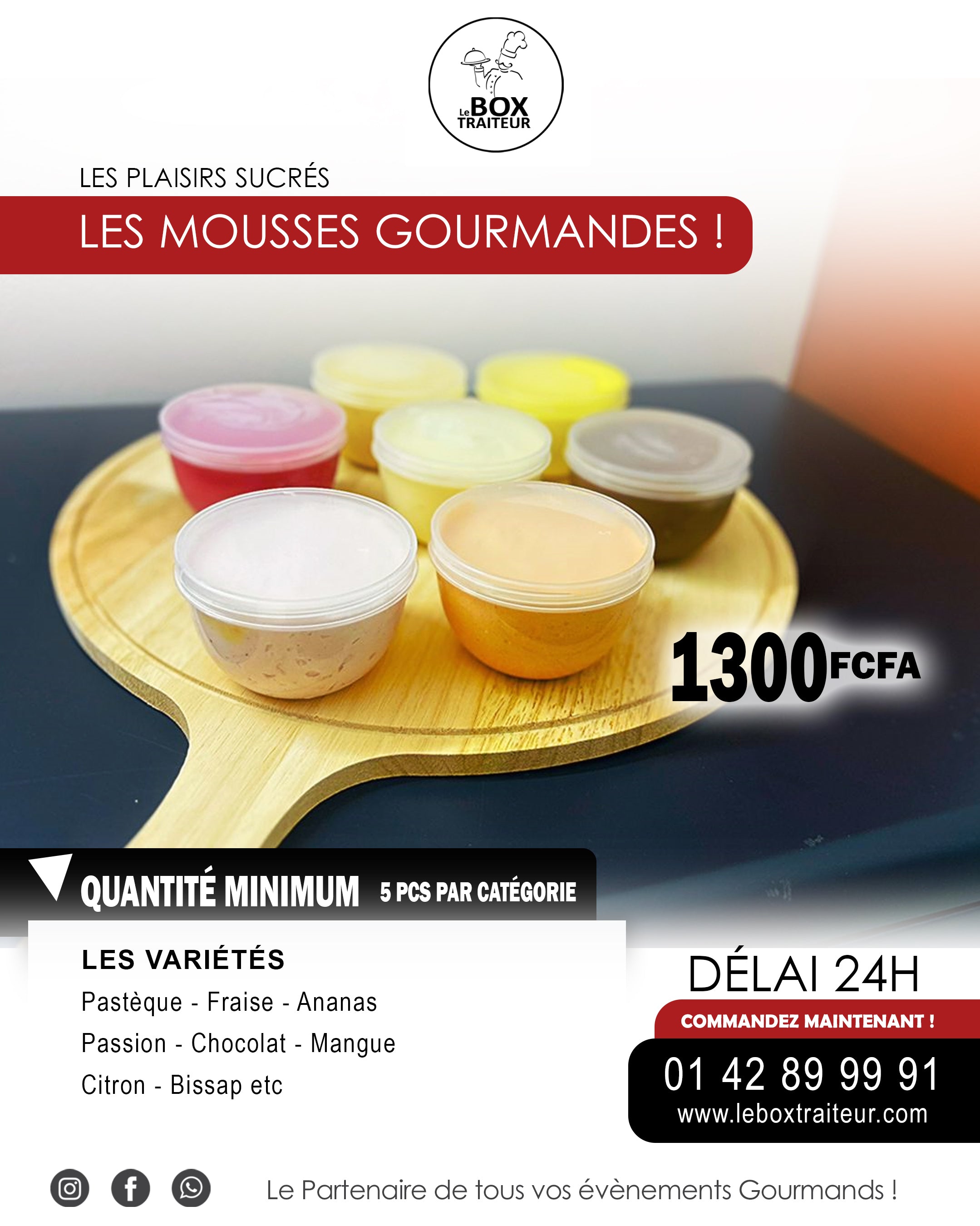 Mousses gourmandes (lot de 5)