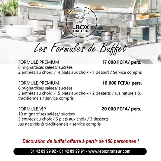 Buffet Premium et VIP