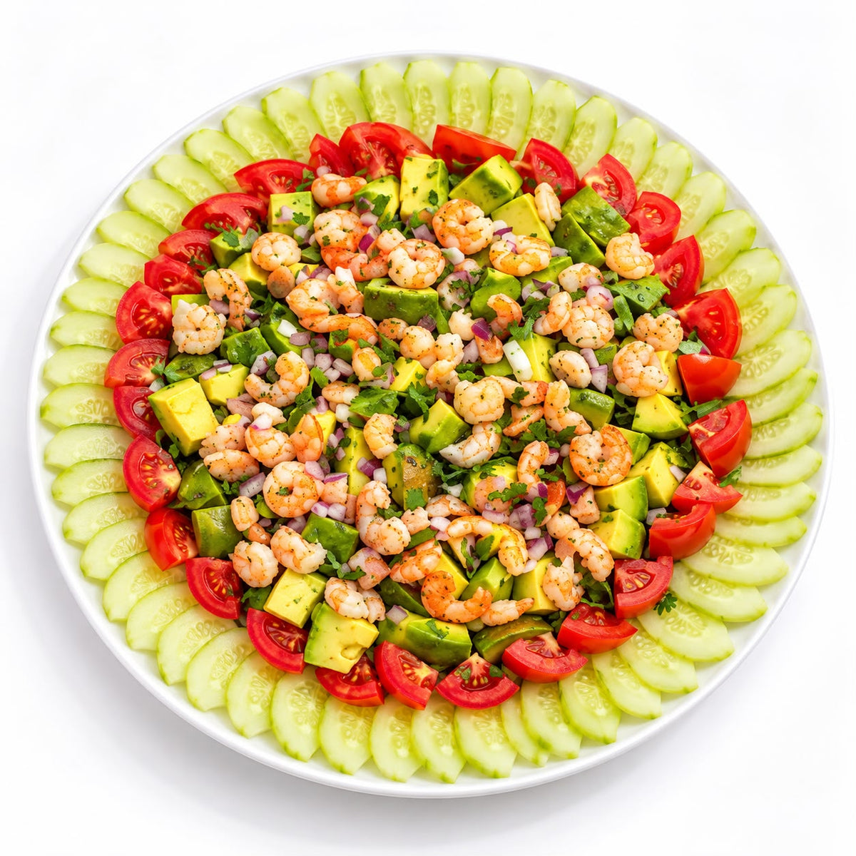 Salade Avocat Crevettes - Plateau de  7 parts