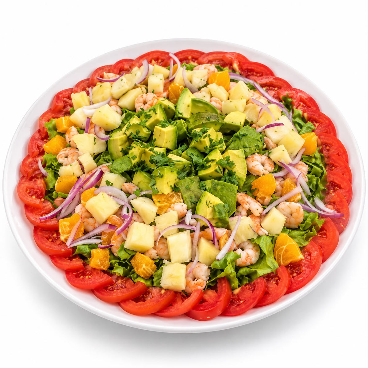 Salade Exotique aux Crevettes - Plateau de  5 parts