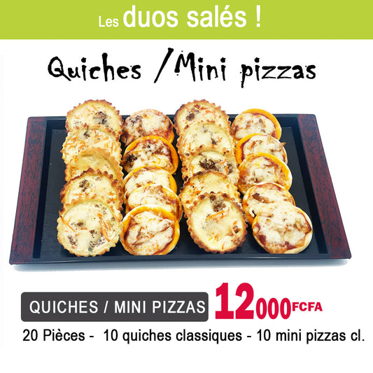 Duo salé Quiche pizzas - 20 pcs